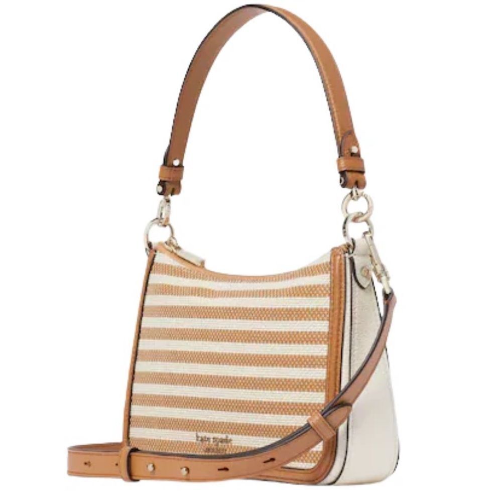 Kate Spade New York HUDSON STRIPED MEDIUM CONVERTIBLE CROSSBODY shoulder bag EUC